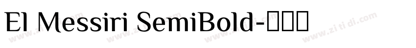 El Messiri SemiBold字体转换
